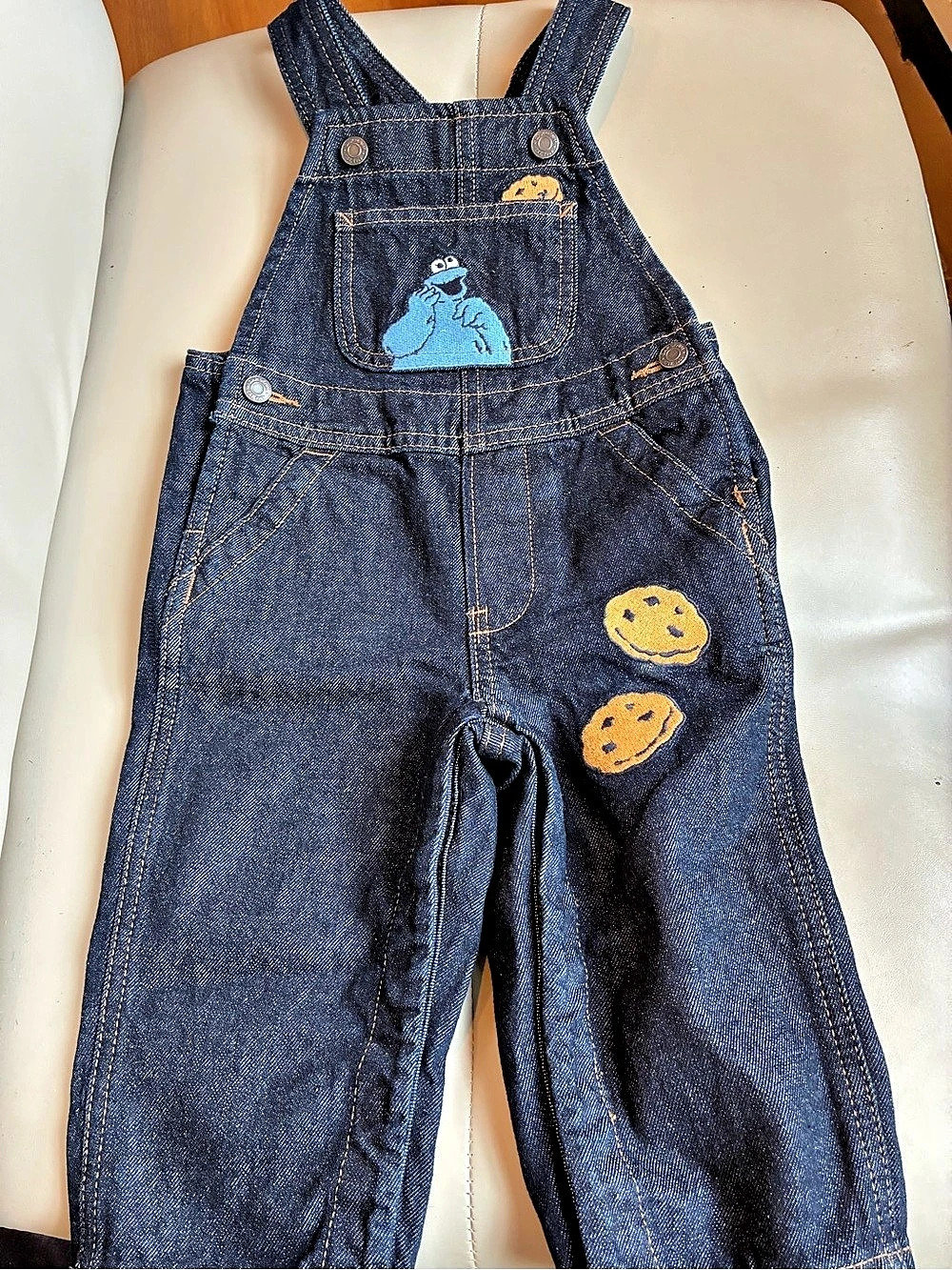 Baby Gap Sesame Street Relaxed Denim Overalls 12-18M